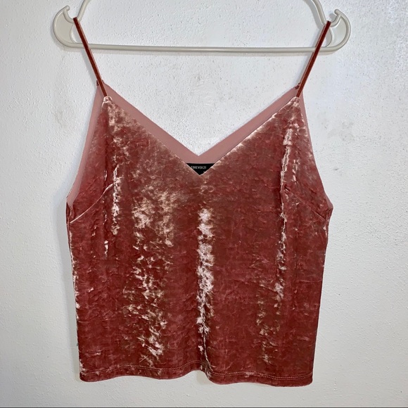 Forever 21 Tops - Adorable velvet pink top | Forever 21